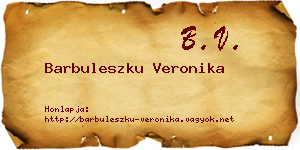 Barbuleszku Veronika névjegykártya